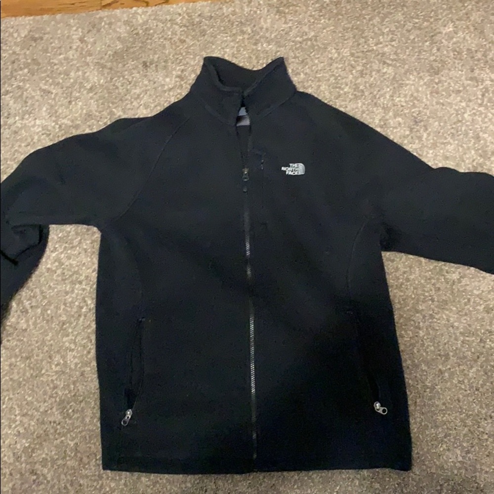Black North Face Zipup Jacket Cotton